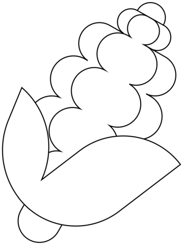 Ear Of Corn Emoji Coloring Page